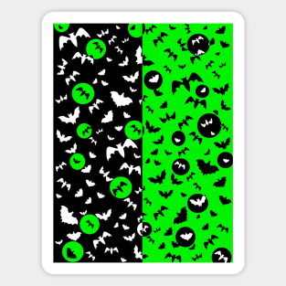 BLACK And Green Bats Magnet